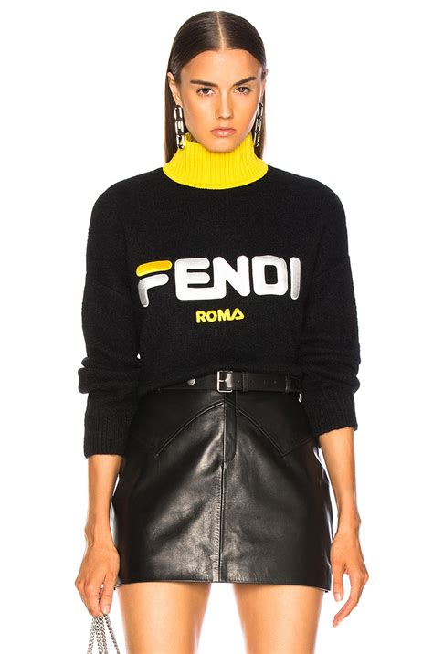 fendi short sleeve sweater|Fendi oversized sweater.